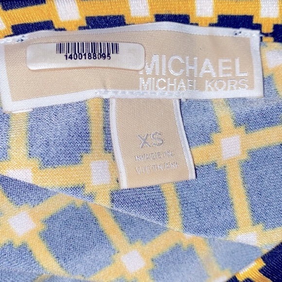 Micheal Kors blue & gold dress size xsmall - Picture 6 of 9